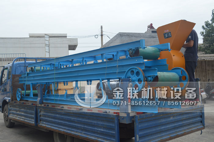 小型双级粉碎机生产线发货图片_发往山东烟台_粉碎青石8